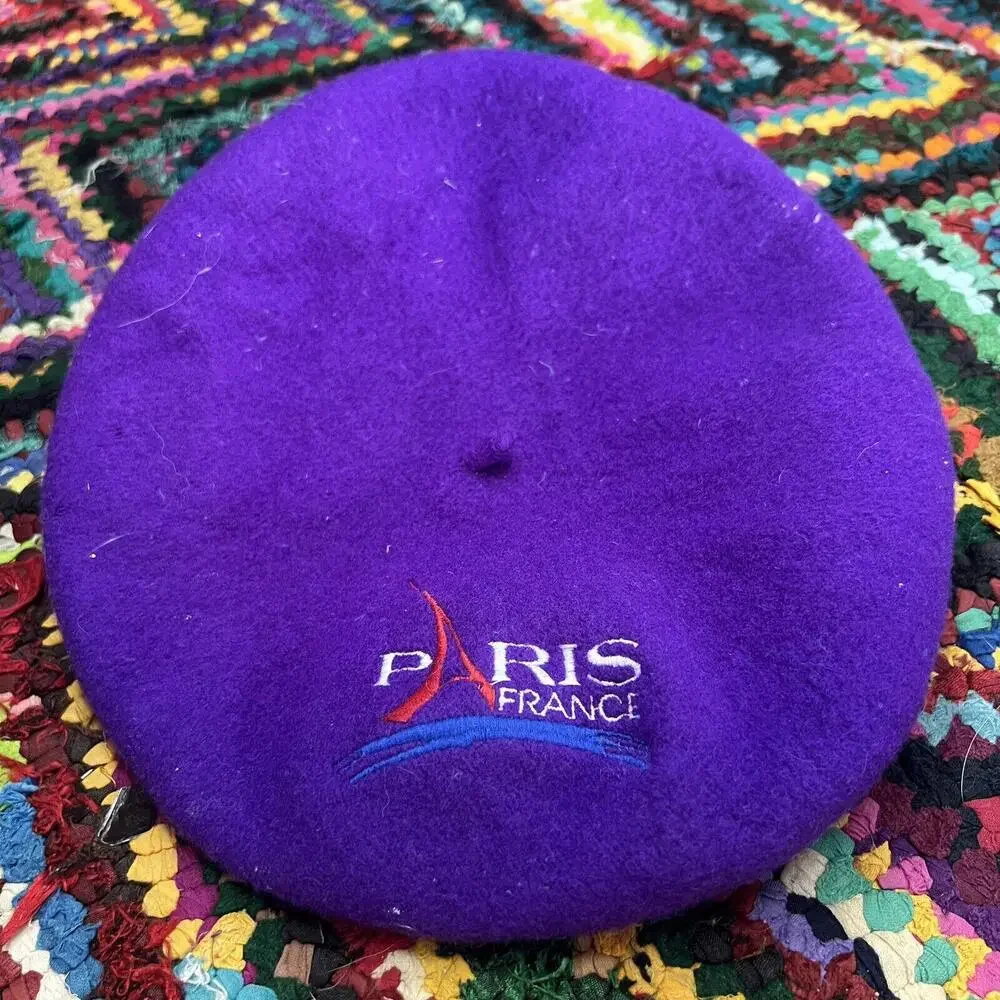 Vintage 90’s Paris France Wool‎ RARE Beret One Size